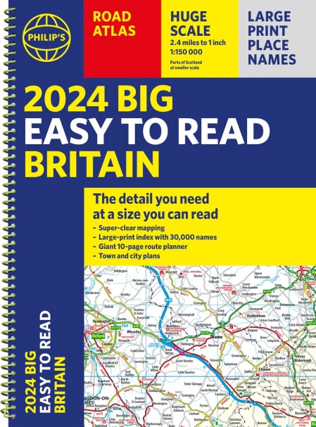 2024 Philip’s Big Easy to Read Britain Road Atlas