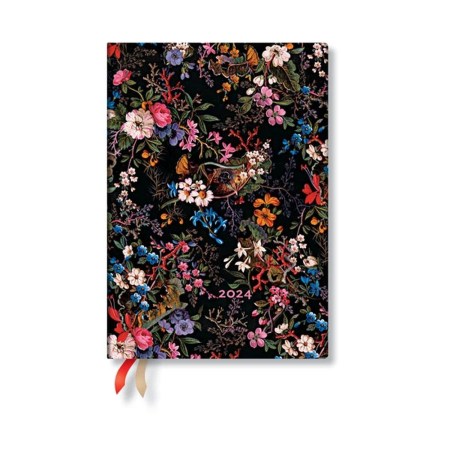 Floralia (William Kilburn) Midi 12-month Day-at-a-Time Dayplanner 2024