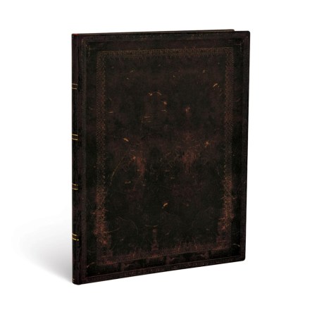 Black Moroccan Bold Ultra Unlined Softcover Flexi Journal (176 pages)