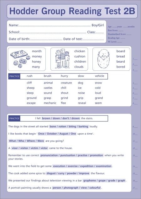 Hodder Group Reading Tests (HGRT) II: Test 2, Form B Pk10