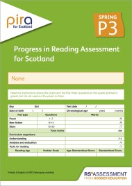 PiRA for Scotland P3, Spring PK10 (Progress in Reading Assessment)