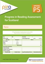 PiRA for Scotland P5, Spring PK10 (Progress in Reading Assessment)