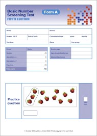 BNST Form A PK10 (Fifth Edition) (Basic Number Screening Test)