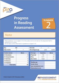 New PiRA Test 2, Summer PK10 (Progress in Reading Assessment)