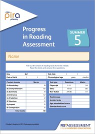 New PiRA Test 5, Summer PK10 (Progress in Reading Assessment)