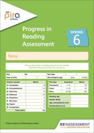 New PiRA Test 6, Spring PK10 (Progress in Reading Assessment)