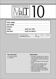 MaLT Test 10 PK10 (Mathematics Assessment for Learning and Teaching)