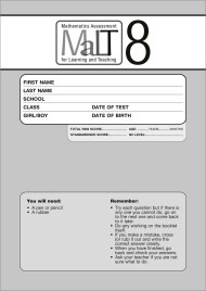 MaLT Test 8 PK10 (Mathematics Assessment for Learning and Teaching)