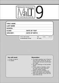 MaLT Test 9 PK10 (Mathematics Assessment for Learning and Teaching)