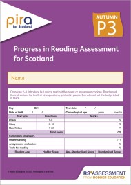 PiRA for Scotland P3, Autumn PK10 (Progress in Reading Assessment)