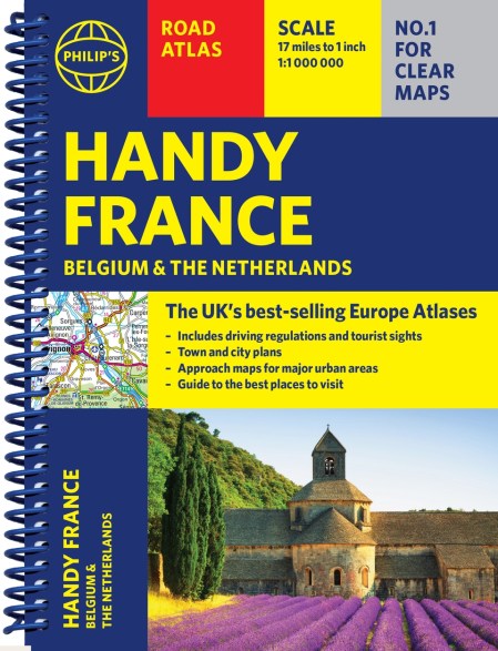 Philip's Handy Road Atlas France, Belgium and The Netherlands