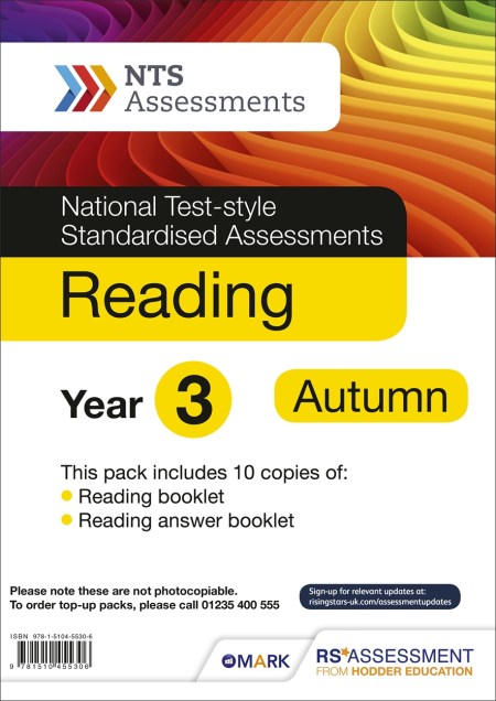 NTS Reading Year 3, Autumn PK10 (National Test-style Standardised Assessments)