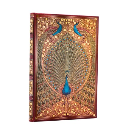 Hafiz’s Peacocks (Sangorski & Sutcliffe) Mini Unlined Hardcover Journal (Elastic Band Closure)